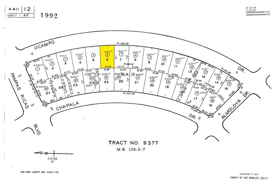 Assessor's map 4411-12 with Lot 6 highlighted